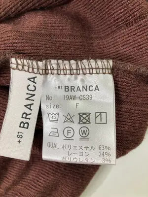 +81 BRANCA/ワンピース/ワンピース/ドレス/ブラウン/F