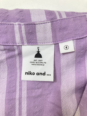 niko and .../ニコアンド/シャツワンピース/ワンピース/ドレス/パープル/4