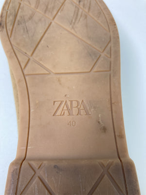 ZARA/ザラ/ローファー/シューズ/ベージュ/40