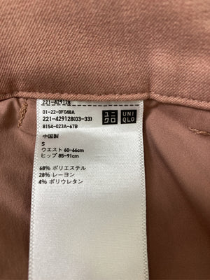 UNIQLO/ユニクロ/スラックス/パンツ/ブラウン/S ウエスト60-66cm ヒップ85-91cm