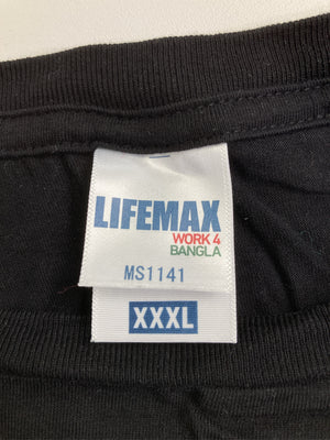 LIFEMAX/ライフマックス/Tシャツ/カットソー/トップス/ブラック/XXXL
