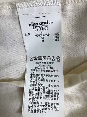 niko and .../ニコアンド/テーラードジャケット/ジャケット/アウター/アイボリー/F