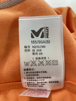 MILLET/ミレー/Tシャツ/カットソー/トップス/オレンジ/90