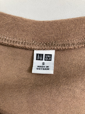 UNIQLO/ユニクロ/Tシャツ/カットソー/トップス/ブラウン/S
