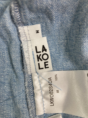 LAKOLE/ラコレ/シャツ/ブラウス/トップス/スカイブルー/M