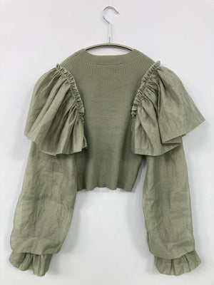ZARA/ザラ/Tシャツ/カットソー/トップス/ライトグリーン/S