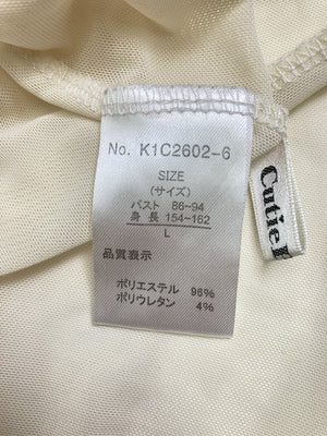Cutie Beauty/キューティービューティー/Tシャツ/カットソー/トップス/アイボリー/L