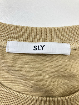 SLY/スライ/Tシャツ/カットソー/トップス/ベージュ/FREE