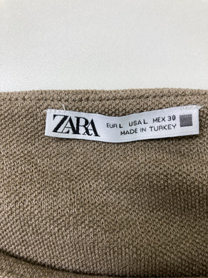 ZARA/ザラ/ノースリーブ/トップス/ブラウン/L