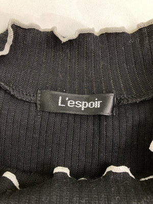 L’espoir/レスポワール/Tシャツ/カットソー/トップス/ブラック/M