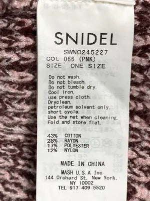 SNIDEL/スナイデル/ワンピース/ワンピース/ドレス/ピンク/ONE SIZE