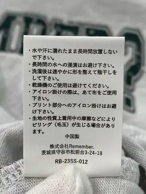 REMEMBER?/Tシャツ/カットソー/トップス/グレー/L