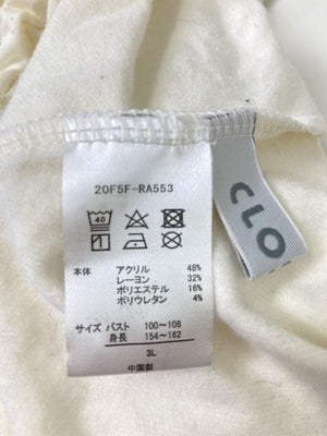 CLOSSHI/クロッシー/Tシャツ/カットソー/トップス/ホワイト/3L
