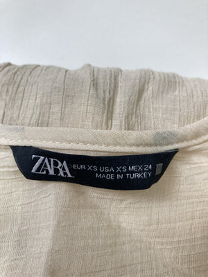 ZARA/ザラ/シャツ/ブラウス/トップス/ベージュ/XS
