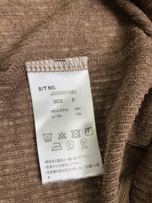 JEANASIS/ジーナシス/ニット/セーター/トップス/ブラウン/F