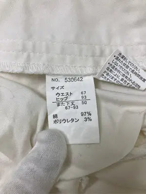 その他パンツ/パンツ/ホワイト/ウエスト67 ヒップ93 また下丈50