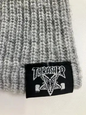 THRASHER/スラッシャー/ニットキャップ/ビーニー/帽子/グレー