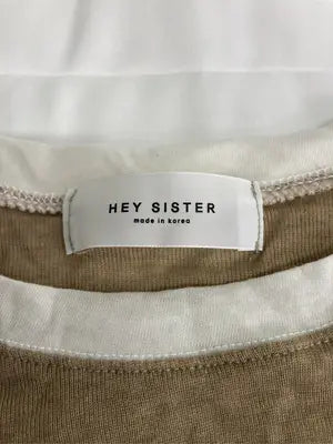 HEY SISTER/Tシャツ/カットソー/トップス/ブラウン