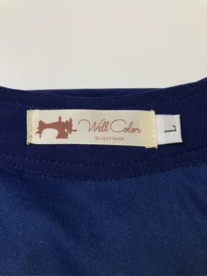 wellcolor/ワンピース/ワンピース/ドレス/ブルー/L