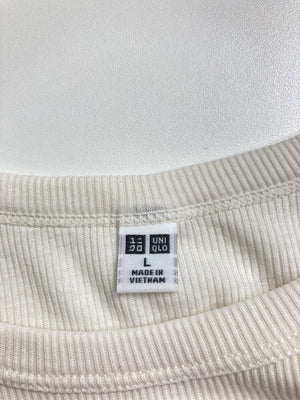 UNIQLO/ユニクロ/Tシャツ/カットソー/トップス/ホワイト/L