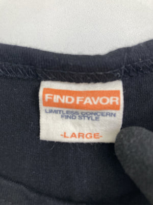 FIND FAVOR/Tシャツ/カットソー/トップス/ブラック/LARGE