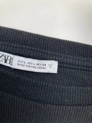 ZARA/ザラ/ノースリーブ/トップス/ブラック/EUR L/USA L/MEX 30