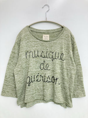BLUCIELO/Tシャツ/カットソー/トップス/ライトグリーン/M  バスト79~87 身長154~162