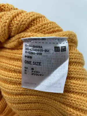 UNIQLO/ユニクロ/ニットキャップ/ビーニー/帽子/オレンジ/ONE SIZE