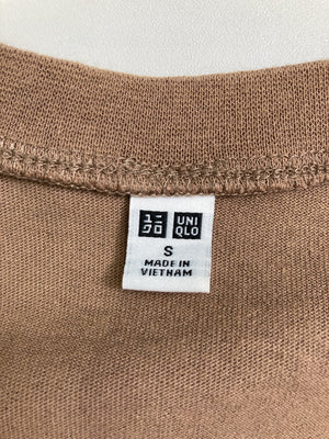 UNIQLO/ユニクロ/Tシャツ/カットソー/トップス/ブラウン/S