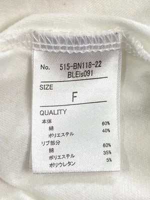 BONLECILL/ボンルシール/Tシャツ/カットソー/トップス/ホワイト/F