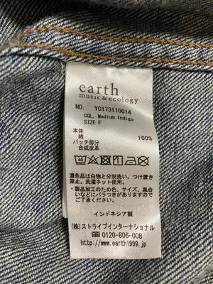 earth/アース/デニムジャケット/ジャケット/アウター/ブルー/F
