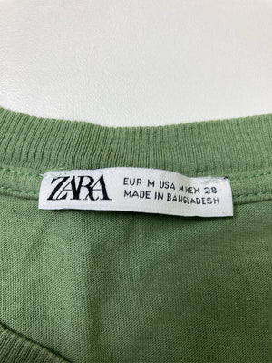 ZARA/ザラ/タンクトップ/トップス/ライトグリーン/EUR M/USA M/ MEX 28