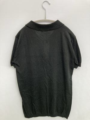 gRon/ポロシャツ/トップス/ブラック/LaRgE