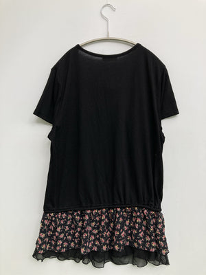 Tシャツ/カットソー/トップス/ブラック/3L