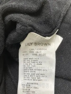 Lily brown/リリーブラウン/その他トップス/トップス/ブラック/ONE SIZE