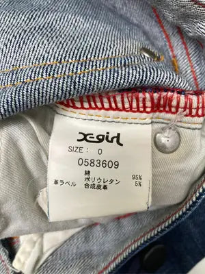 X-GIRL/エックスガール/デニムパンツ/パンツ/ネイビー/0