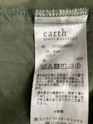 earth music&ecology/アースミュージックアンドエコロジー/シャツワンピース/ワンピース/ドレス/カーキ/F