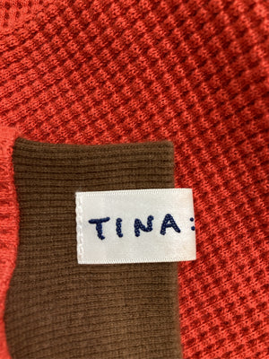 TINA:JOJUN/ティーナジョジュン/Tシャツ/カットソー/トップス/レッド