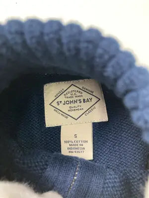 ST JOHN'S BAY/セントジョンズベイ/ニット/セーター/トップス/ネイビー/S
