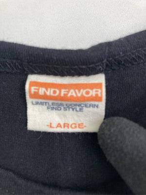 FIND FAVOR/Tシャツ/カットソー/トップス/ブラック/LARGE