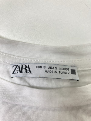 ZARA/ザラ/Tシャツ/カットソー/トップス/ホワイト/EUR S/USA S/MEX 26