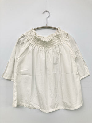 Emsexcite/エムズエキサイト/シャツ/ブラウス/トップス/ホワイト/M