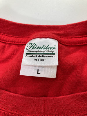 Tシャツ/カットソー/トップス/レッド/L