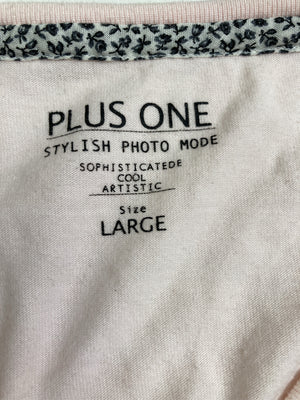 PLUS ONE/プラスワン/Tシャツ/カットソー/トップス/ピンク/L