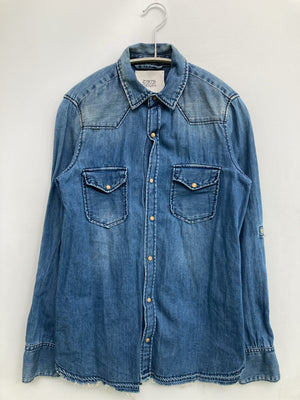 ZARA/ザラ/シャツ/ブラウス/トップス/ブルー/EUR XS/USA XS/MEX 24