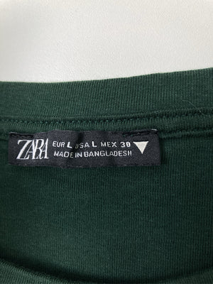 ZARA/ザラ/Tシャツ/カットソー/トップス/グリーン/EUR L/USA L/MEX 30