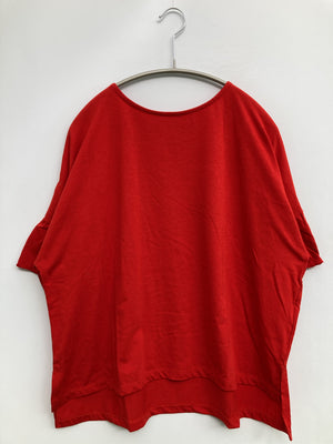 E hyphen world gallery peace/イーハイフンワールドギャラリーピース/Tシャツ/カットソー/トップス/レッド/F