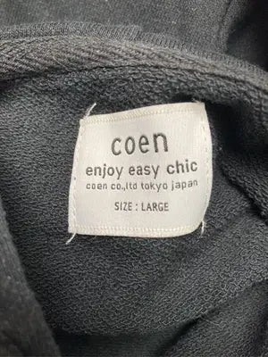 coen/コーエン/パーカー/トップス/ブラック/LARGE