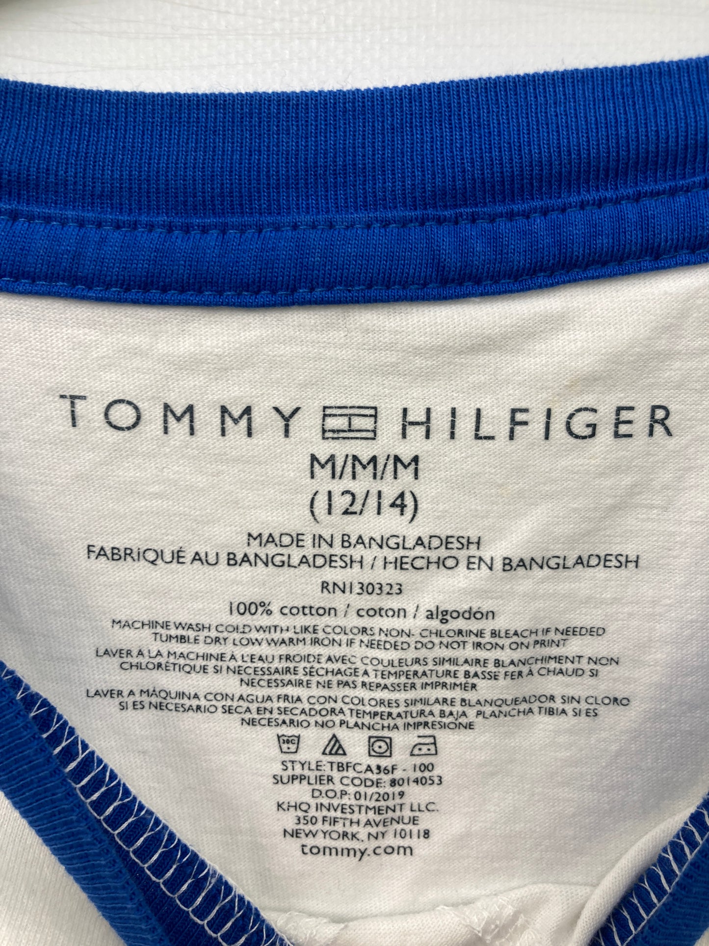 TOMMY HILFIGER/トミーヒルフィガー/トップス/Tシャツ/カットソー/ホワイト/M