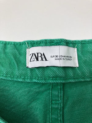 ZARA/ザラ/スラックス/パンツ/グリーン/36